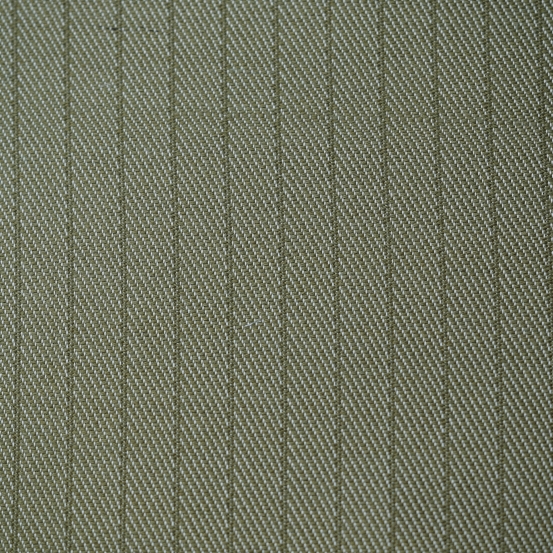 Spun silk 2 lớp sọc xanh rêu 