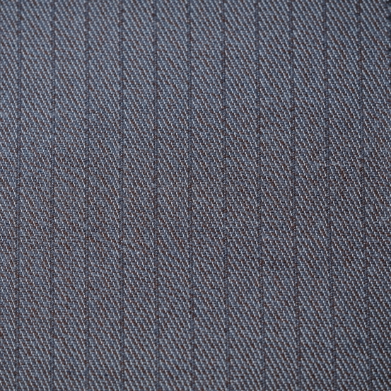 Spun silk 2 lớp sọc xám nâu 