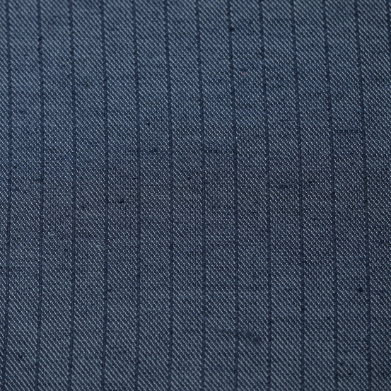 Spun silk 2 lớp sọc xám chì 