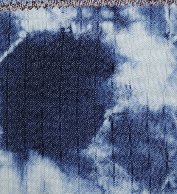 Vải ô vuông loang xanh