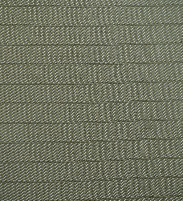 Spun silk 2 lớp sọc xanh rêu 